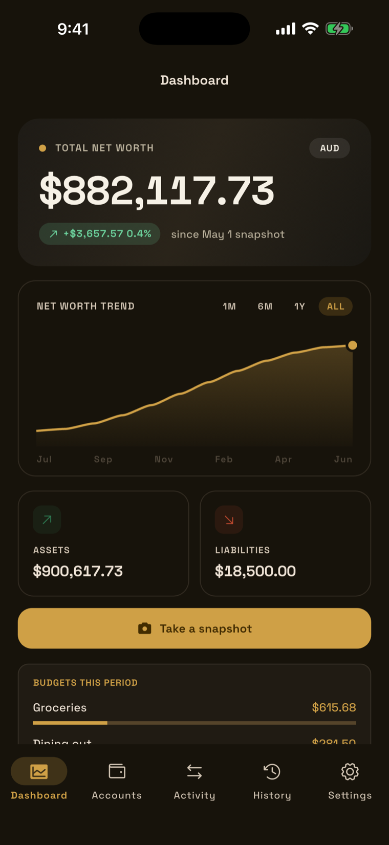 Worthtally on iPhone